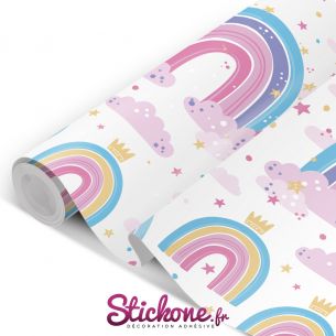 Film adhésif nuage arc en ciel
