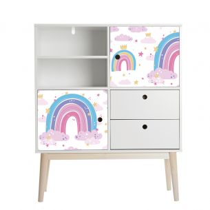 Film adhésif nuage arc en ciel 2