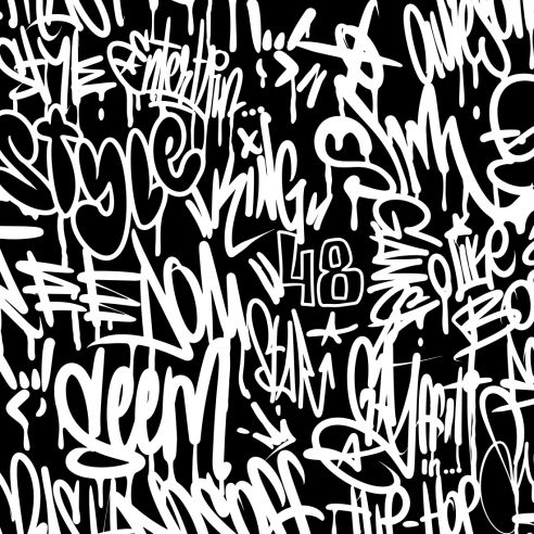 Film adhésif graffiti tag