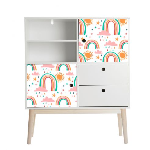 Film adhésif nuage arc en ciel