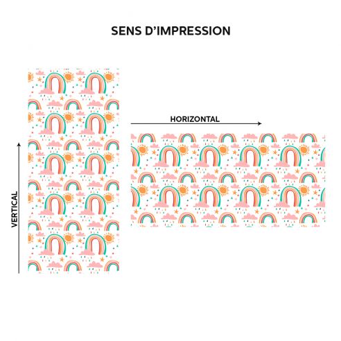 Film adhésif nuage arc en ciel