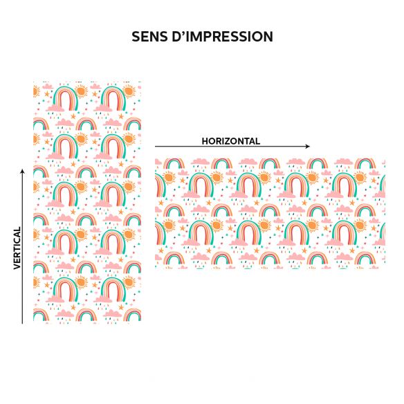Film adhésif nuage arc en ciel