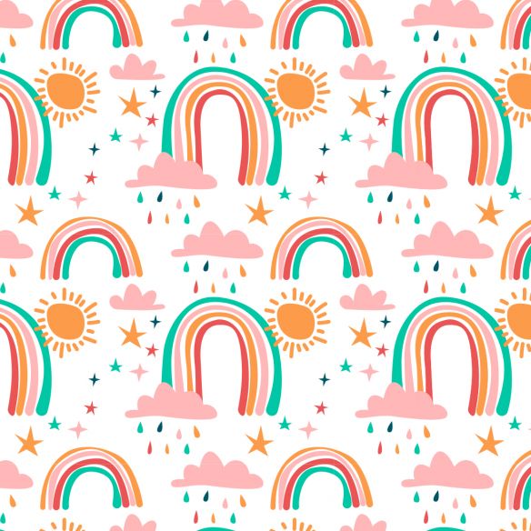 Film adhésif nuage arc en ciel