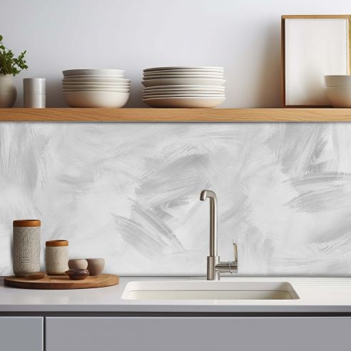 Crédence adhésive effet brush gris