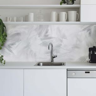 Crédence adhésive effet brush gris