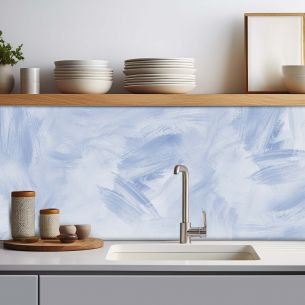Crédence adhésive effet brush bleu 2