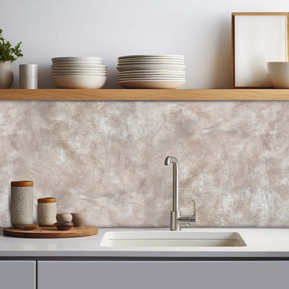 Crédence adhésive effet béton cuivré