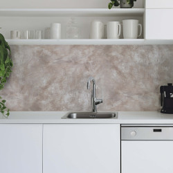 Crédence adhésive effet béton cuivré