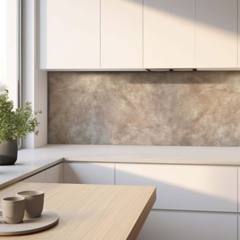 Crédence adhésive effet béton cuivré