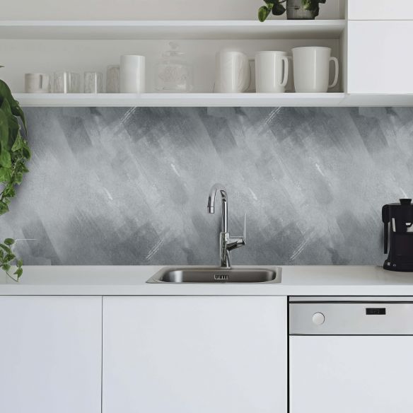 Crédence adhésive effet béton foncé