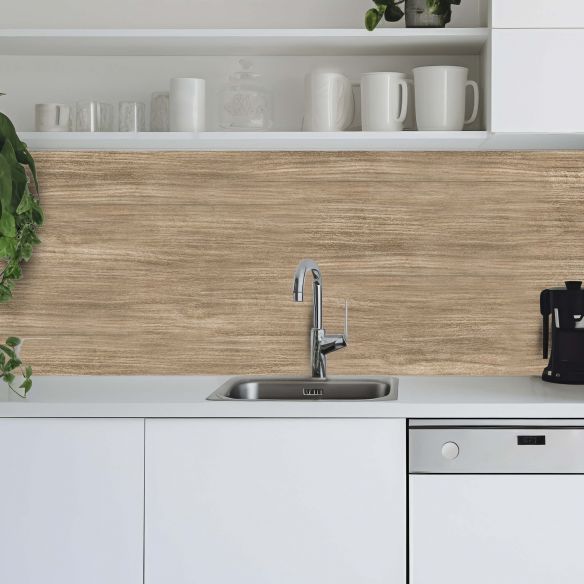 Crédence adhésive effet bois