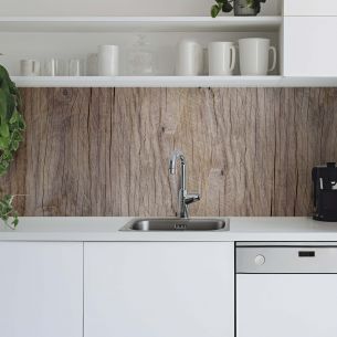Crédence adhésive effet texture bois