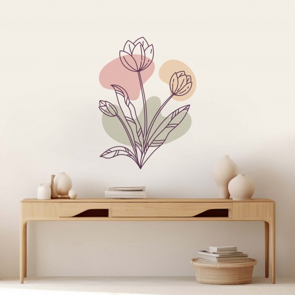 Stickers décoration florale