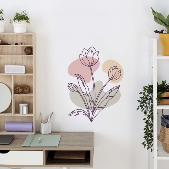 Stickers décoration florale