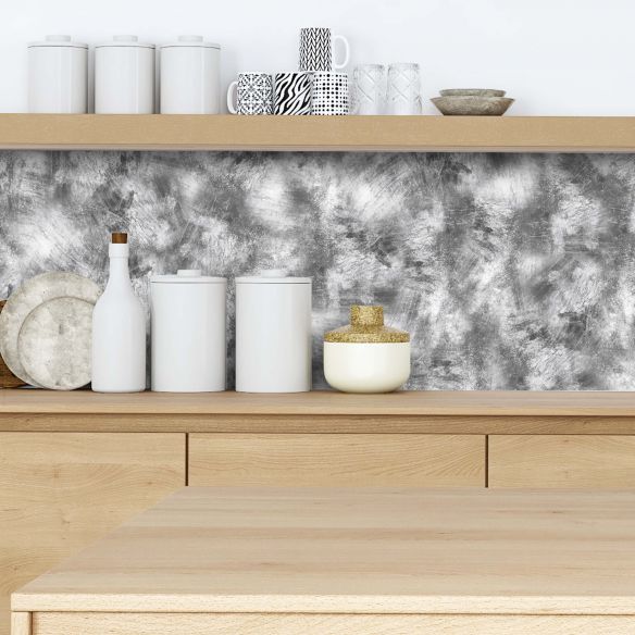 Crédence adhésive effet béton brossé gris