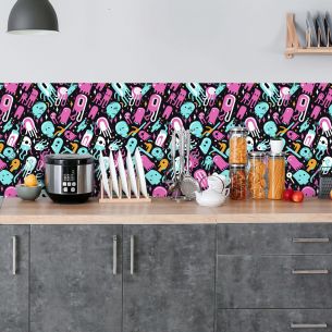 Crédence adhésive déco fun multicolore 2