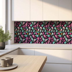 Crédence adhésive déco fun multicolore