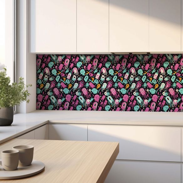 Crédence adhésive déco fun multicolore