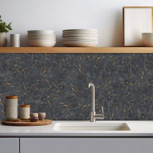 Crédence adhésive effet marbre gris