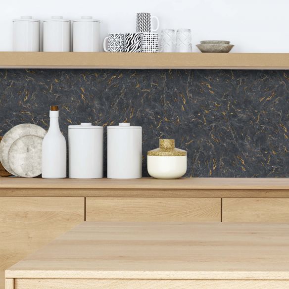 Crédence adhésive effet marbre gris