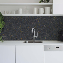 Crédence adhésive effet marbre gris