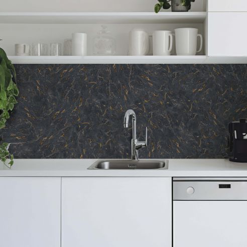 Crédence adhésive effet marbre gris