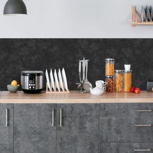 Crédence adhésive effet marbre noir