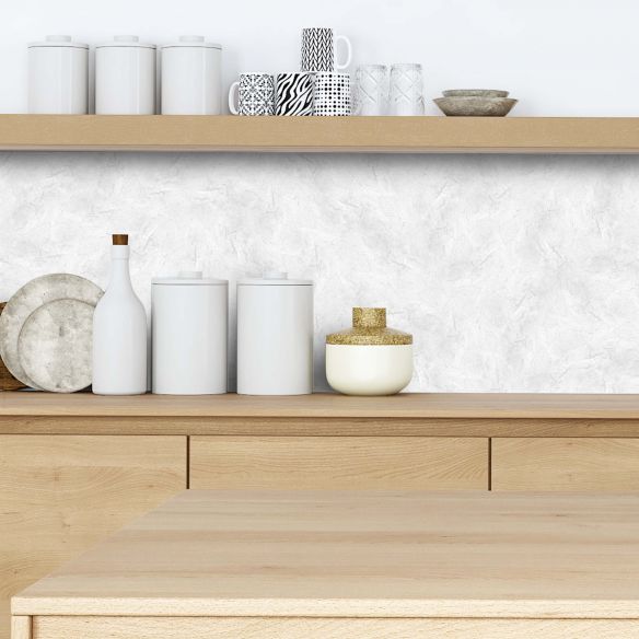 Crédence adhésive effet béton blanc