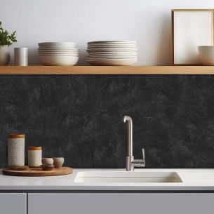 Crédence adhésive effet marbre noir 2