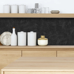 Crédence adhésive effet marbre noir