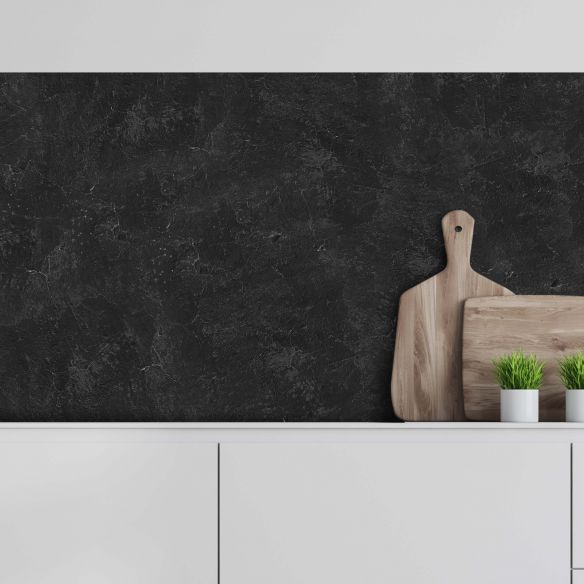 Crédence adhésive effet marbre noir