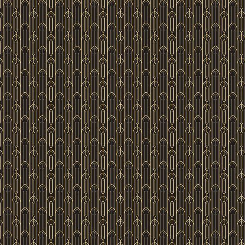 Crédence adhésive art déco noir à motifs