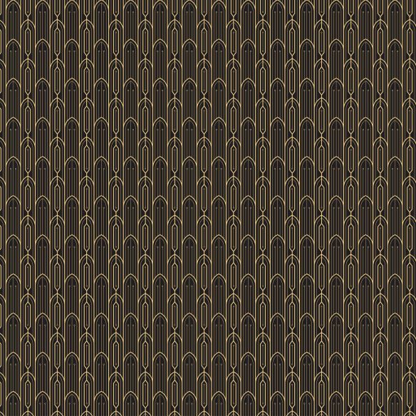 Crédence adhésive art déco noir à motifs