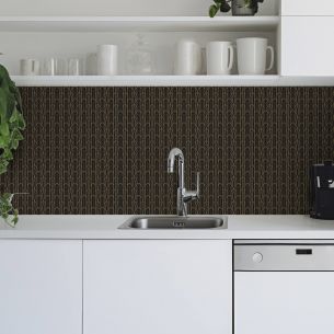 Crédence adhésive art déco noir à motifs 2