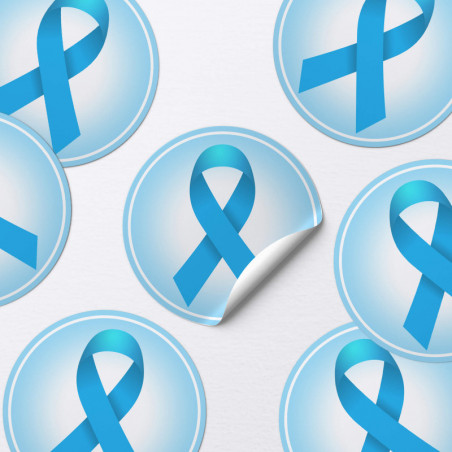 Stickers rond Novembre Bleu - Movember