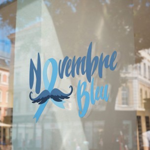 Stickers vitrine Novembre bleu