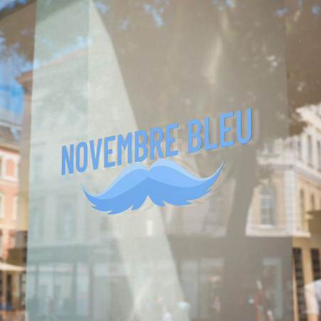Stickers moustache Novembre Bleu