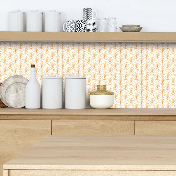 Crédence adhésive art déco motifs écailles