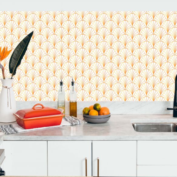 Crédence adhésive art déco motifs écailles