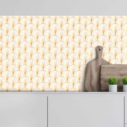 Crédence adhésive art déco motifs écailles
