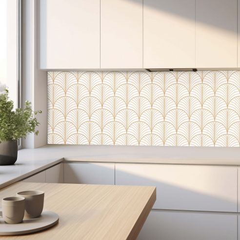 Crédence adhésive art déco design arches