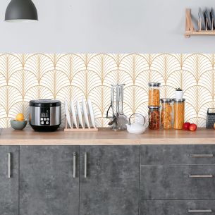 Crédence adhésive art déco design arches 2