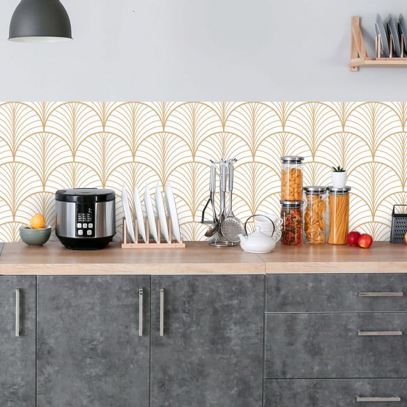 Crédence adhésive art déco design arches