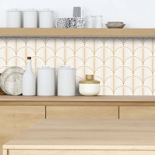 Crédence adhésive art déco design arches