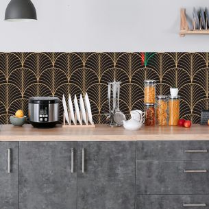 Crédence adhésive art déco design arches 2