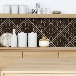 Crédence adhésive art déco motifs géométriques 2