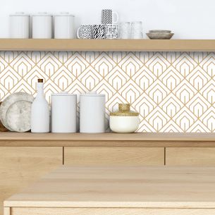Crédence adhésive art déco motifs géométriques 2