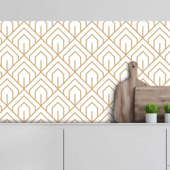 Crédence adhésive art déco motifs géométriques