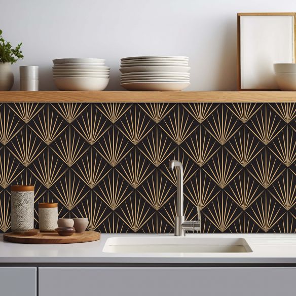 Crédence adhésive art déco design