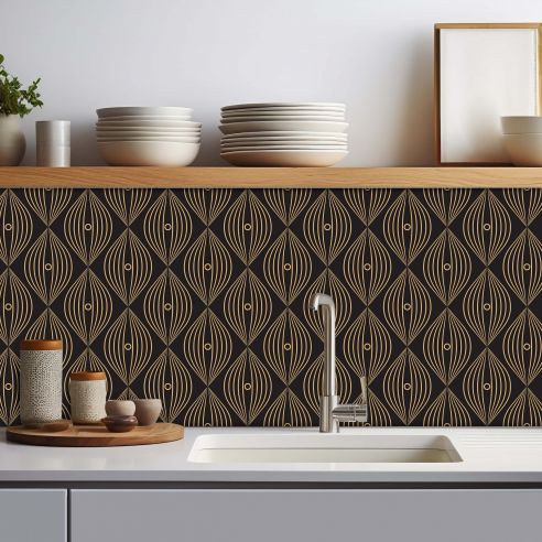 Crédence adhésive art déco design
